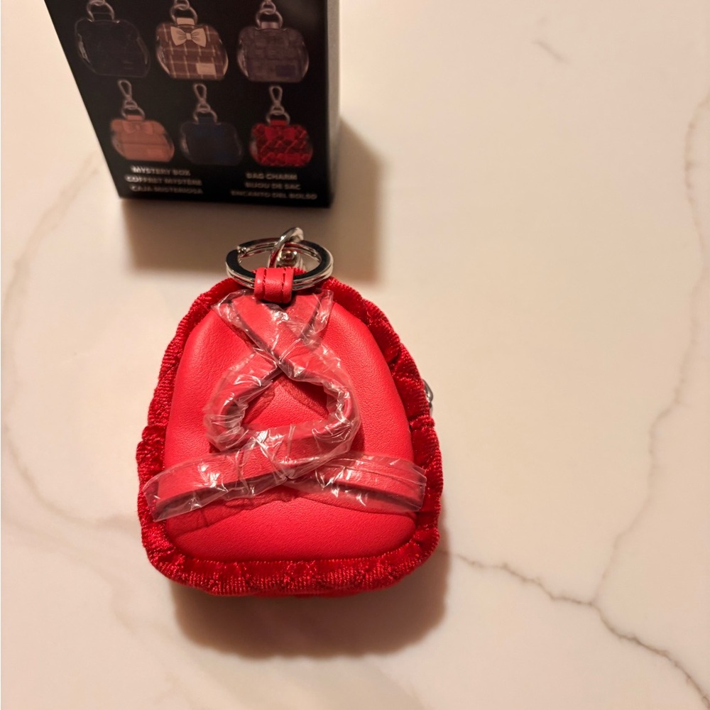 Disney Red Quilted Mini Backpack Keychain - Picture 2 of 8